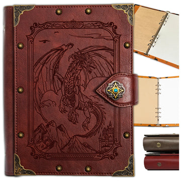 Handmade Vintage Dragon D&D Notebook – 300-Page A5 RPG Gift Journal