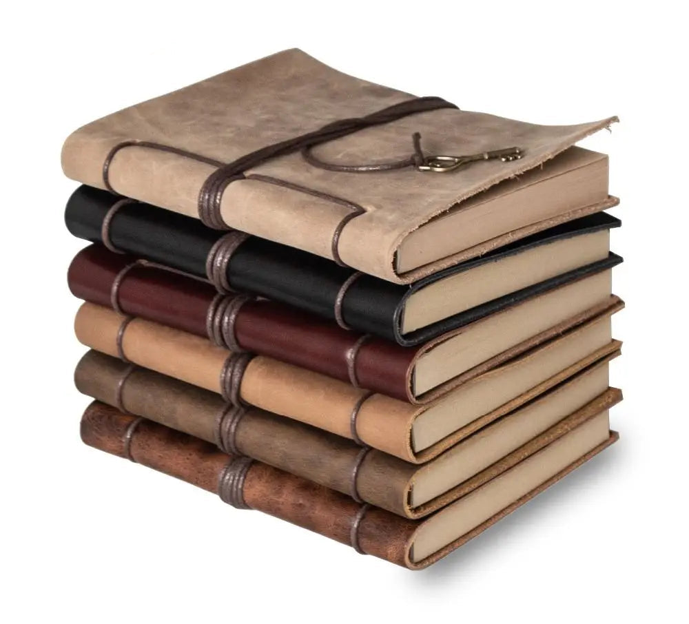 A5 Genuine Leather Notebook - Vintage Travel Diary & Planner