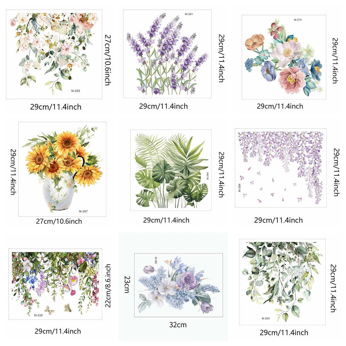 Self-Adhesive Toilet Wall Decal – Floral Bathroom Decor Sticker