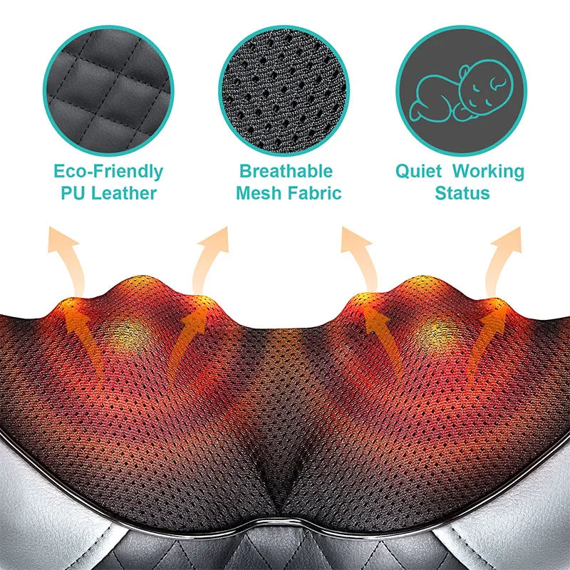 Medcursor Electric Neck & Back Massager Pillow with Kneading and Cervical Massage Shawl
