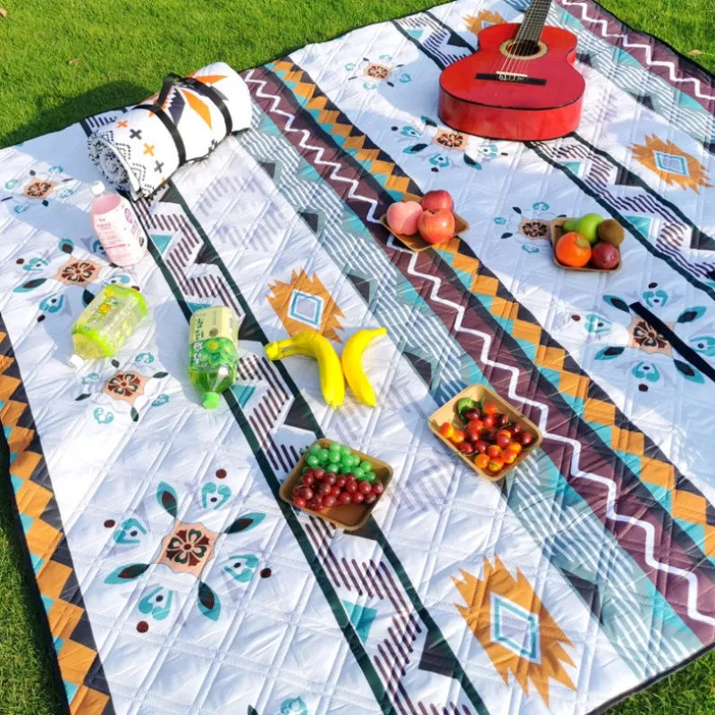 Waterproof Picnic Mat – Portable Folding Beach & Camping Mat with Carry Strap