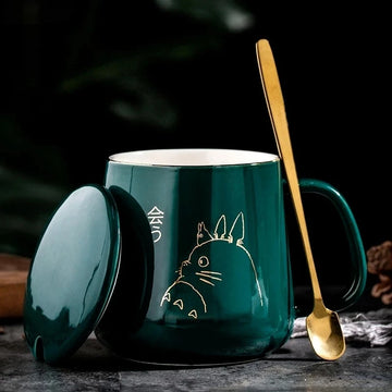400ml European Style Light Luxury Gold-Painted Ceramic Coffee Mug