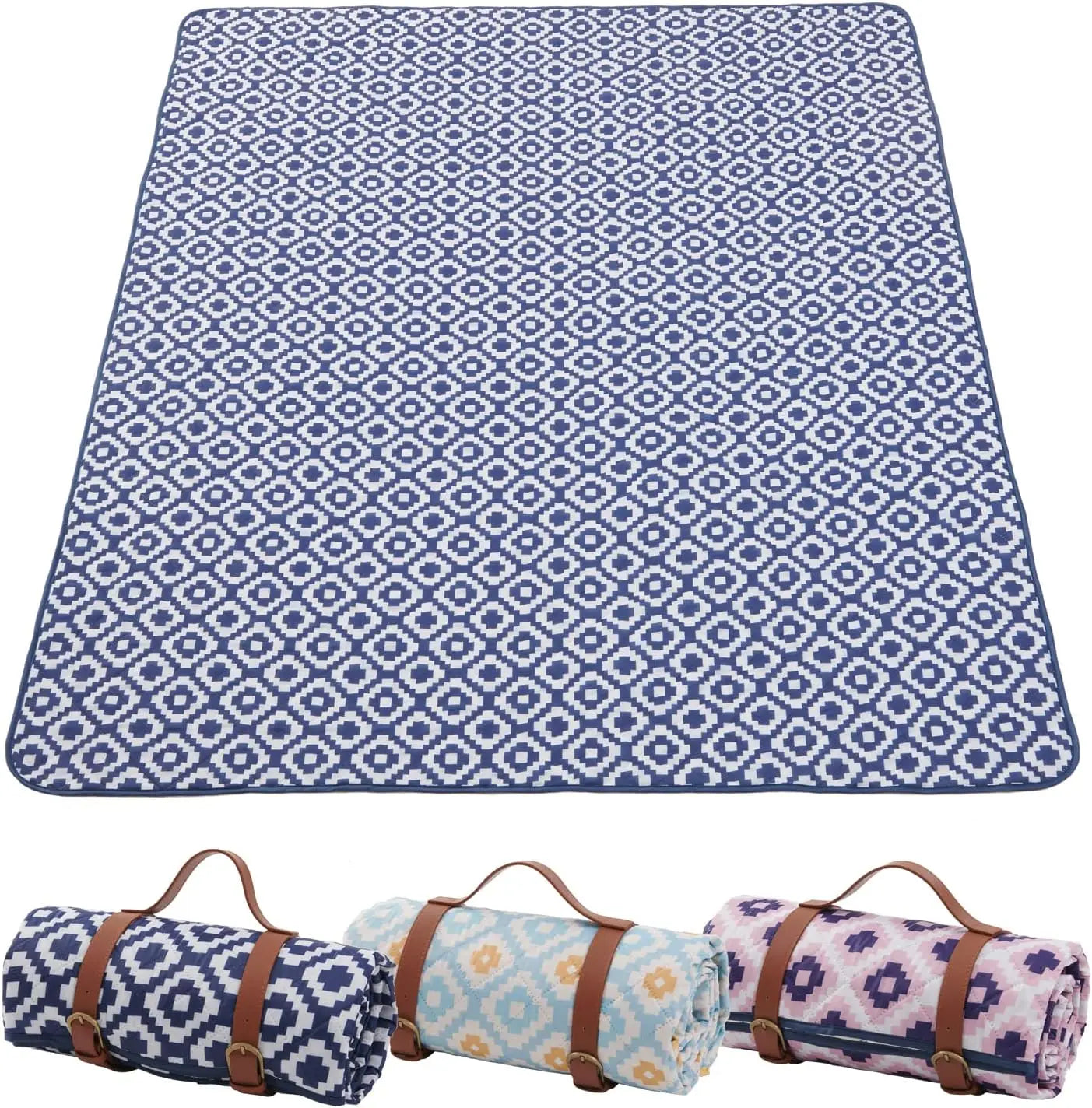 Large Waterproof Picnic Blanket – Portable Beach and Park Mat with Carry Strap