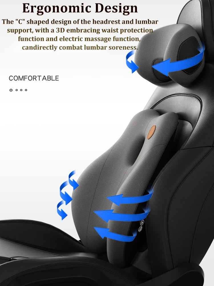 Car Neck & Back Massage Pillow – Auto Seat Cushion for Travel Relief